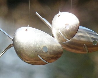 Carillon éolien Spoon Fish : rond de serviette étoile, décoration extérieure métallique