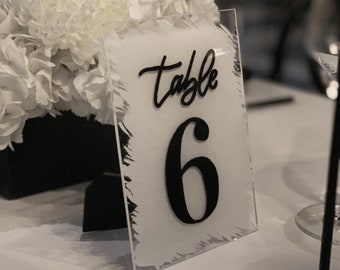 Acrylic Table Numbers | Wedding Table Numbers, Hand painted table numbers, Custom Table Signs, Acrylic Numbers, Acrylic Signs, Wedding Sign