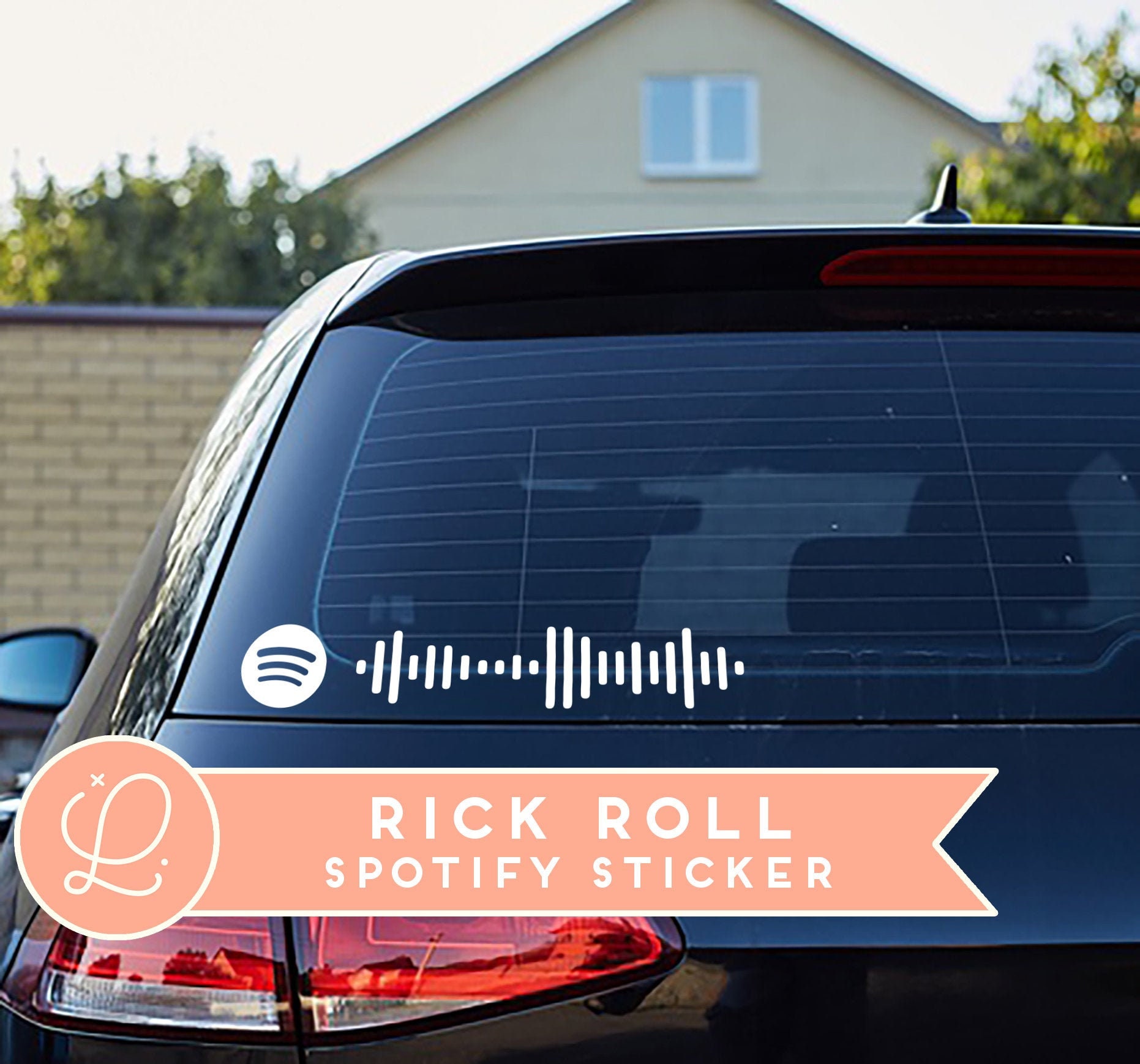 Rickroll Never Gonna Give You Up QR Code Sticker Vinyl Car Bumper
