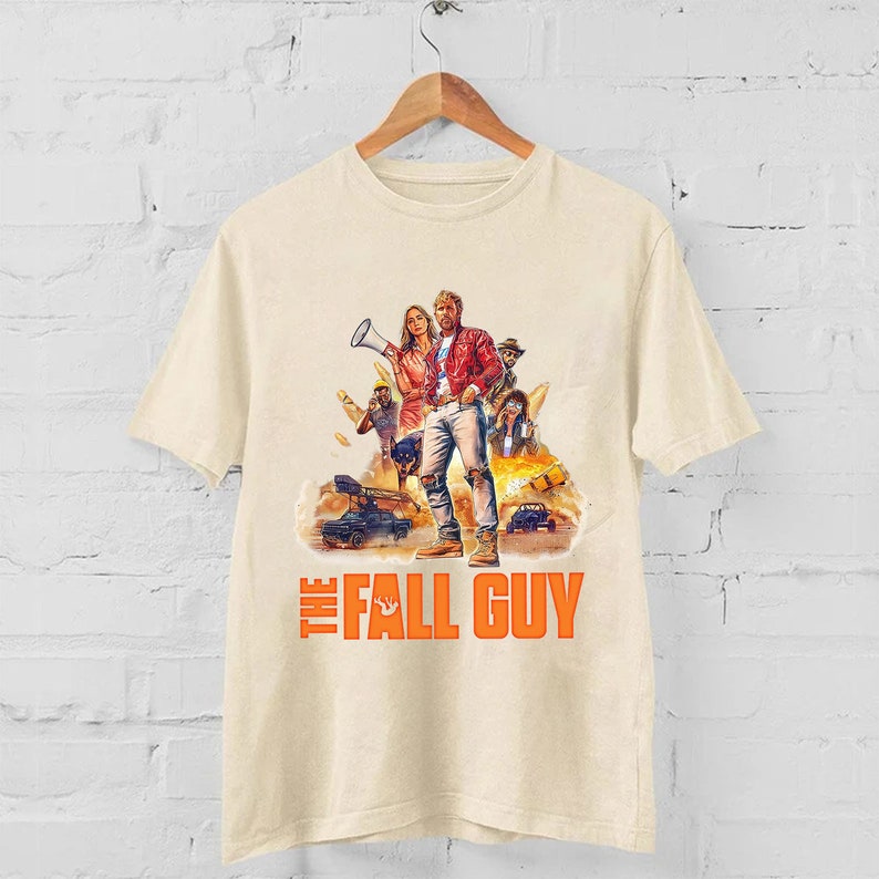 Vintage the Fall Guy 2024 Movie Shirt, Ryan Gosling, Emily Blunt Shirt ...
