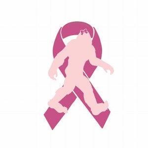 Bigfoot - Breast Cancer Awareness Vinyl Decal