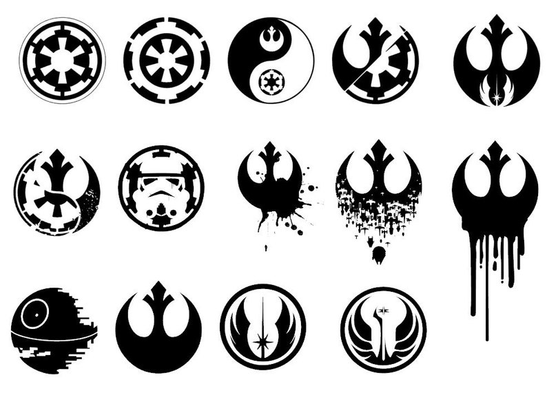 Star Wars Logos/Symbols Vinyl Decal/ Star Wars Etsy