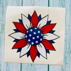 American Sunflower Vinyl Decal