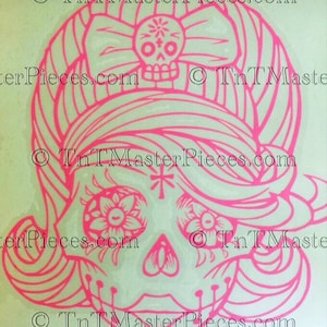 Sugar Skull Vinyl Decal/bumper sticker/window decal