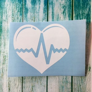Heart / Heartbeat Vinyl Decal/bumper sticker/window sticker