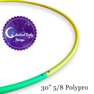 30” 5/8 Polypro Green Apple and Sunshine Yellow lightweight Hula Hoop