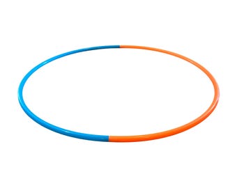 30.5” 5/8 Polypro Lightweight Hula Hoop UV Nuclear Orange and Bioluminescent Blue