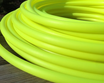 PREORDER (ships 6/27) HDPE UV Yellow hula hoop 5/8 and 3/4