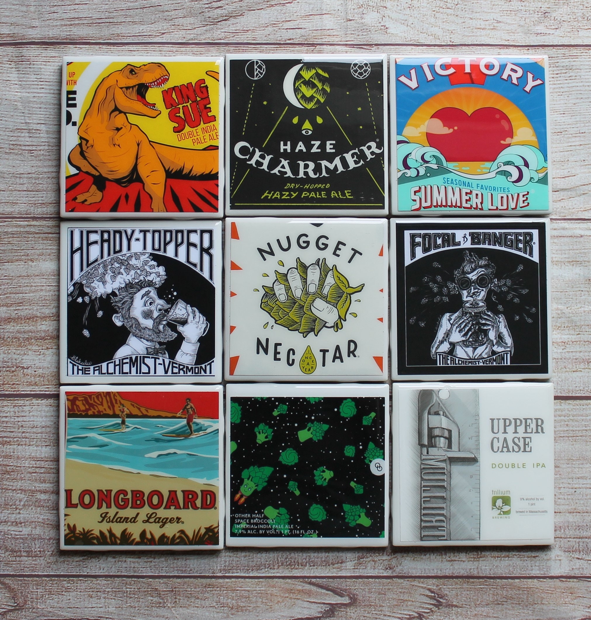 Beer Coasters-Any Set of 4-Craft Beer Coasters-Beer Gifts-Drink Coast…