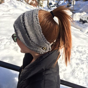 Thick Adjustable Gray Headband