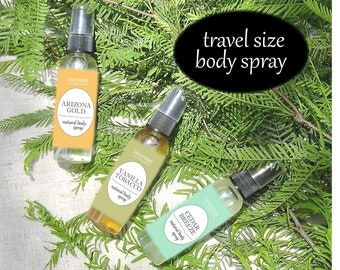 Men's Natural Body Spray - Travel Size // Triple Citrus, Cedar, Vanilla Tobacco, Peppermint Eucalyptus