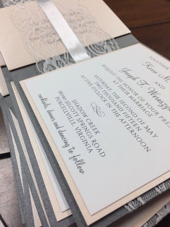 Wedding Invitation Sample | Etsy