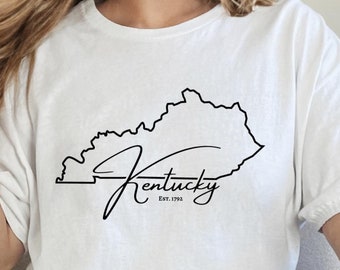 Simple Kentucky Design, PNG, KY, Minimalist Shirt Design, Trendy Tee
