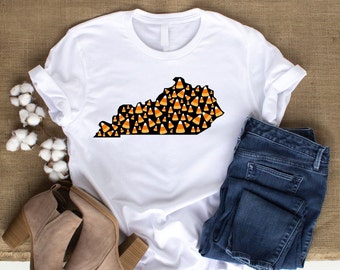Kentucky PNG, Fall KY Design, Candy Corn Kentucky, Halloween KY png, Kentucky sublimation, kentucky digital download, Fall in Kentucky