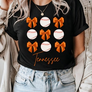 Tennessee baseball png, TN Vols png, coquette ribbon, Tennessee PNG, TN digital download