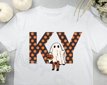 Sublimation PNG, Happy Fall, Ghost Kentucky, Kentucky, KY, Kentucky Halloween, PNG Design Digital Download, Dtf