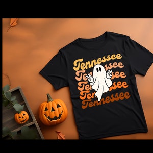 Tennessee PNG, Fall Tennessee, Ghost Tennessee, Cute Ghost PNG, Cute ghost Tennessee PNG, Tennessee Sublimation