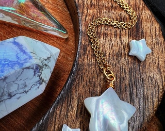 Pearl Star Necklace - Etsy
