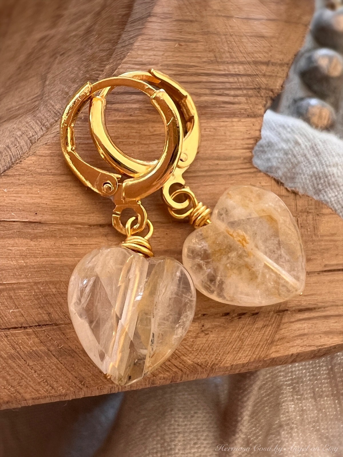 Boucles D'oreilles Cœur Cristal Rose Plaqué Or - Neuf Avec étiquettes, Clous, Brillant