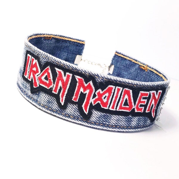 Denim choker/ Rock Band  <> Jean Choker <> Denim choker <> Rock band choker <> Music festivals