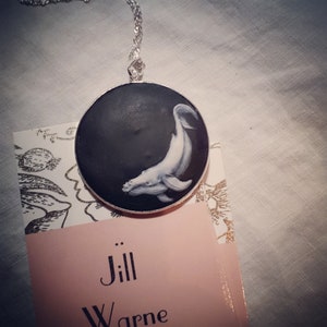 Humpback whale pendant, West Coast Cameos, set in fine silver
