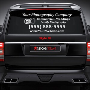 Custom Car Van Truck Rear Glass Decal Sign Sticker Oracal 651 Vinyl Decal for Mobile Business