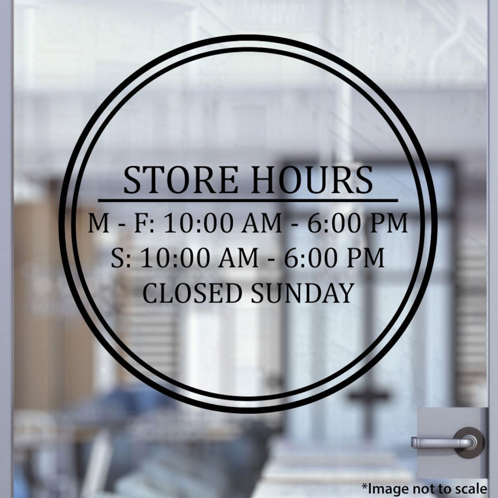 Custom Business Open Hour Sign Ver.14 Oracal 651 Vinyl Decal for Office ...