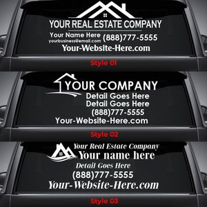 Custom Car Van Truck Rear Glass Decal Sign Sticker Oracal 651 Vinyl Decal for Mobile Business
