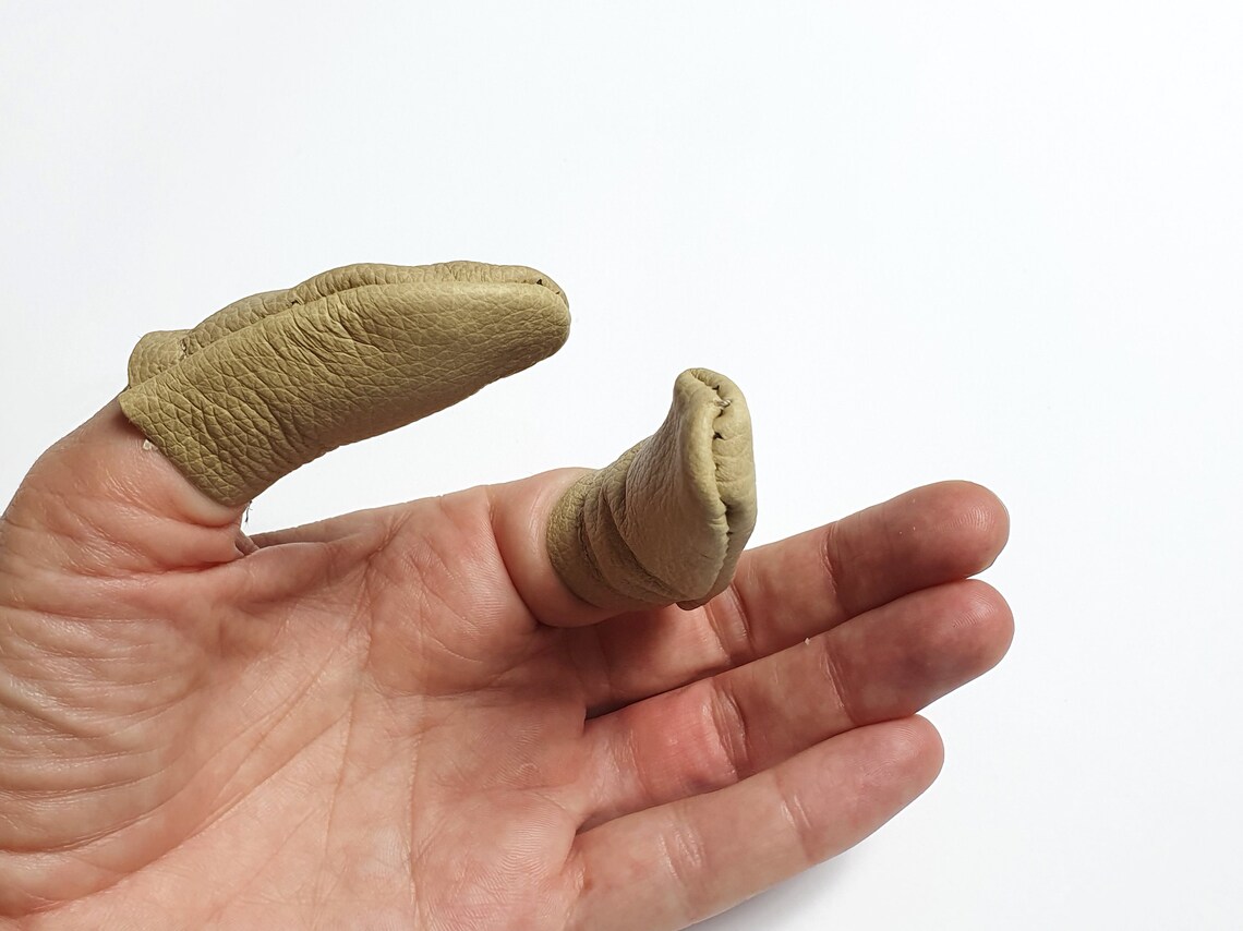 Leather Finger Guards for Thumb and forefinger protect your Etsy