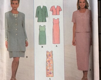 Simplicity 7965 Sewing Pattern Separates Dress Jacket Blazer Top Shirt Classic Summer Sleeveless  Casual Work Business Bust 31 32 34 UNCUT