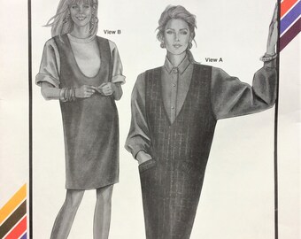 Stretch & Sew 1513 Sewing Pattern Jumper Pull Over Dress V-neck U-neck Classic Winter Bust 30 - 32- 34 - 36 - 38 - 40 - 42 - 44 - 46 UNCUT