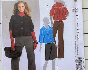 Mccall's 5715 M5715 Sewing Pattern Separates Jacket Coat Straight Pants Pencil Skirt Lined Classic Work Business Size 12 14 16 18 20 UNCUT