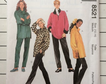 LADIES VERY COMFORTABLE TRACK JACKET & PANTS PATTERN XS-XL FF McCALL'S # 8521 LADIES VERY COMFORTABLE TRACK JACKET & PANTS PATTERN XS-XL FF McCALL'S # 8521