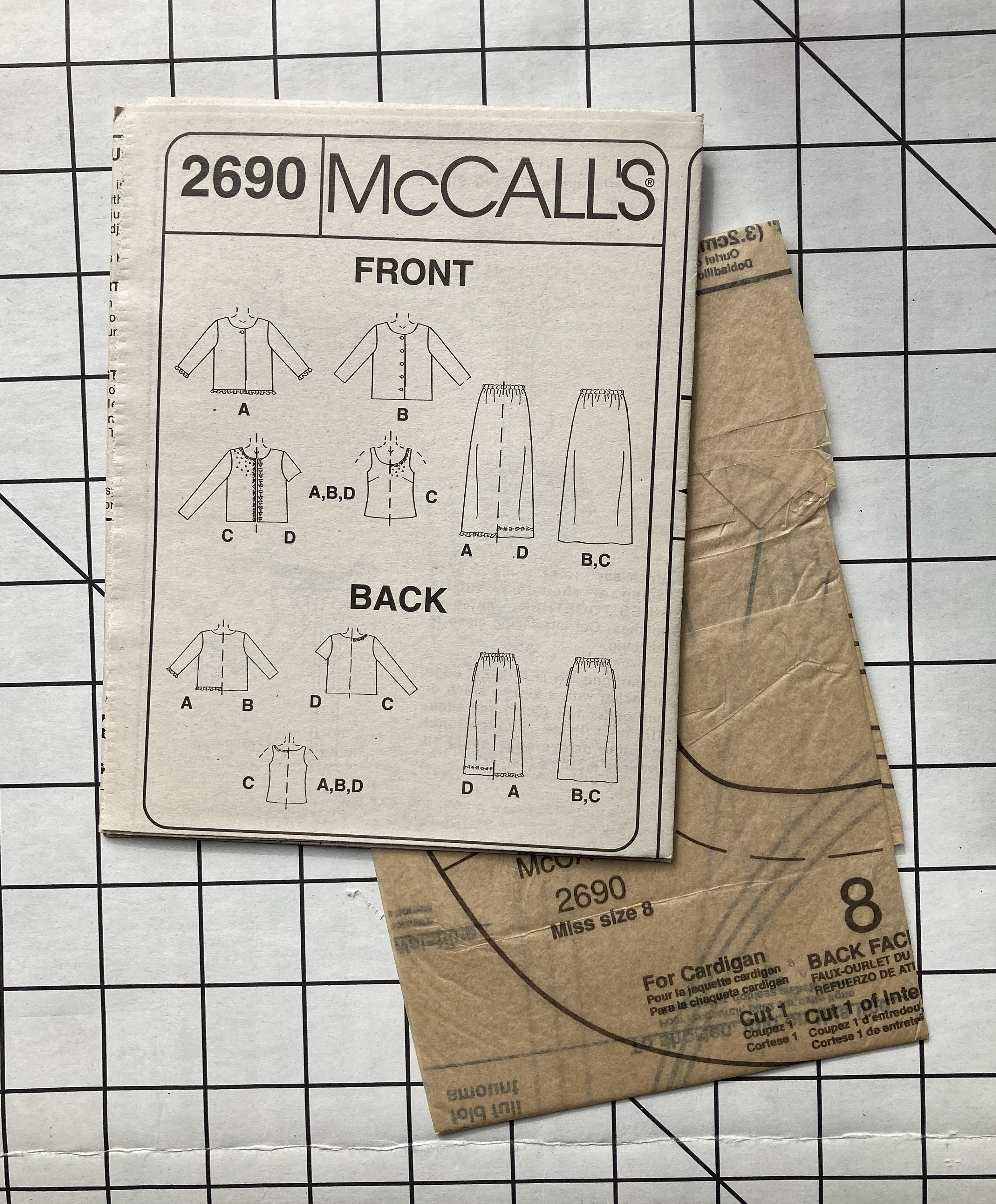 Mccalls 2690 Sewing Pattern Easy Separates Jacket Cardigan Twin Set ...