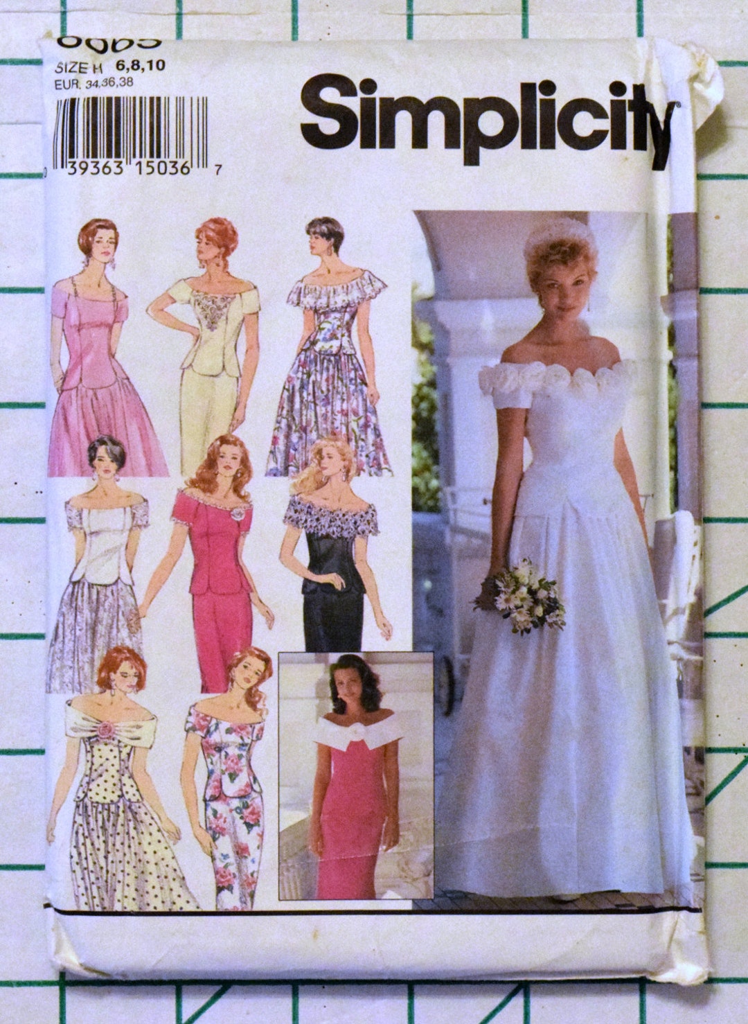 Simplicity 8865 Sewing Pattern Bridal Bride Wedding Dress Skirt Design