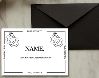 Ring Bearer Proposal Card: Ring Security Invitation (Digital Download)