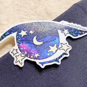 STARS in my EYES Holografische glanzende sticker | kosmisch sterrenstelsel, holo anime oogsticker