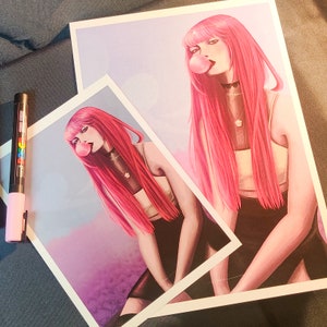 Princess BubbleGum | Fanart of one of the girl's from Adventure Time illustrated in a modern way