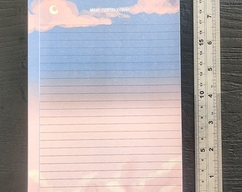 Up in the Clouds |  A5 lined notepad with 30 120gsm sheets each