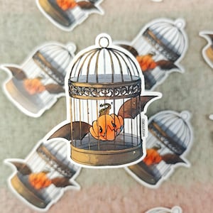 Halfglanzende Halloweensticker gekooid