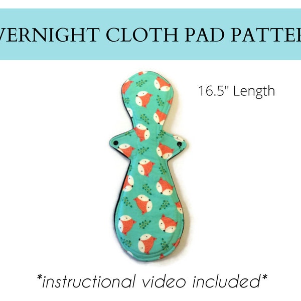 Cloth Pad Pattern | 16.5" Length | Overnight or Heavy Flow