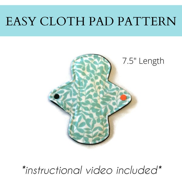 Cloth Pad Pattern | 7.5" Length | Moderate or Light Flow