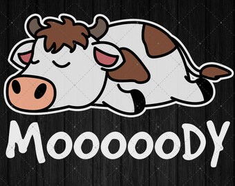 moody cow shirt