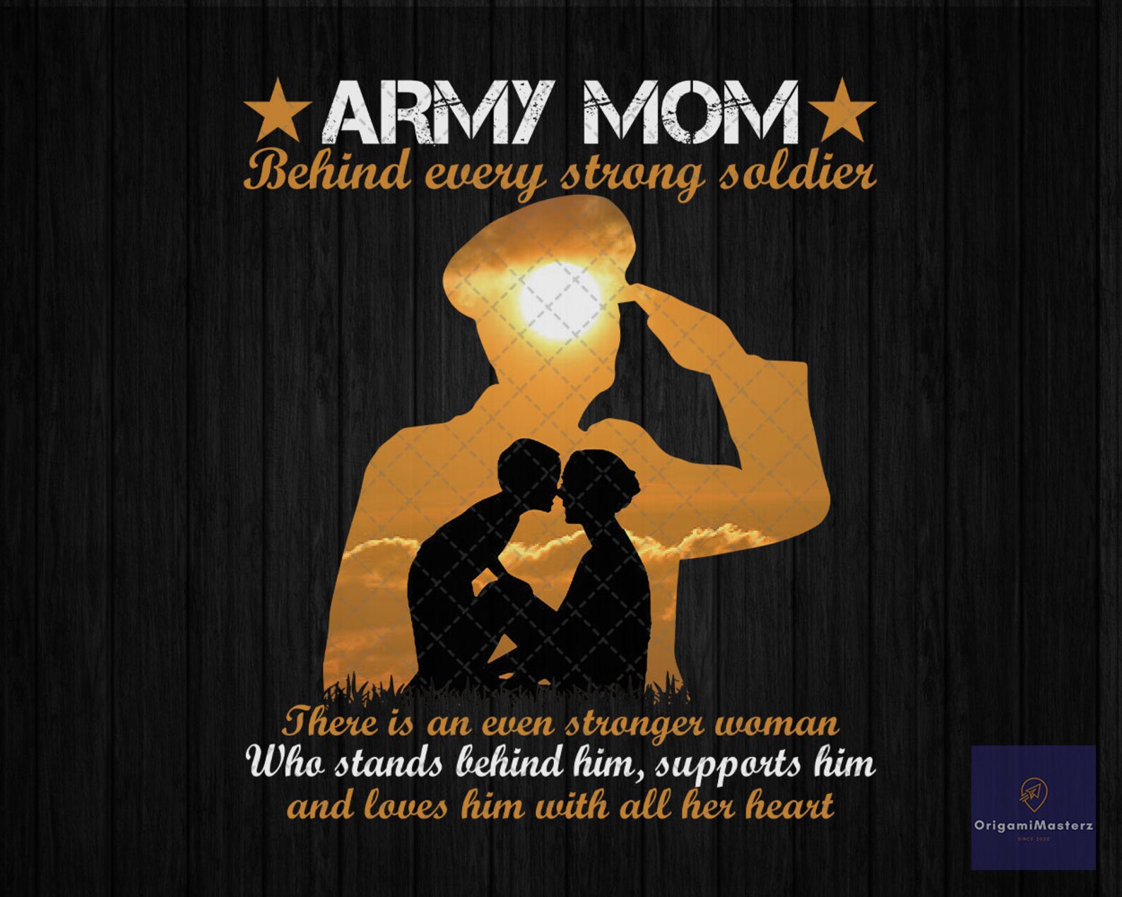Army Mom PNG Behind Every Strong Soldier Gift for Etsy