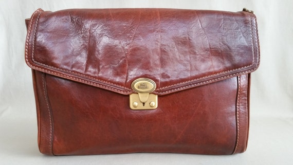 Vintage Brown Leather The Bridge Bag, Shoulderbag,