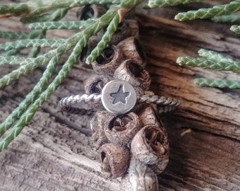 Hand Fabricated Recycled Sterling Silver Tiny Star Ring, Celestial Ring, Star Stacking Ring, Minimalist, Dainty Ring, Hand Stamped