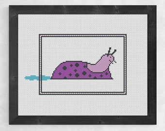 Slug Cross Stitch Pattern PDF Download Designed by Old School Edith