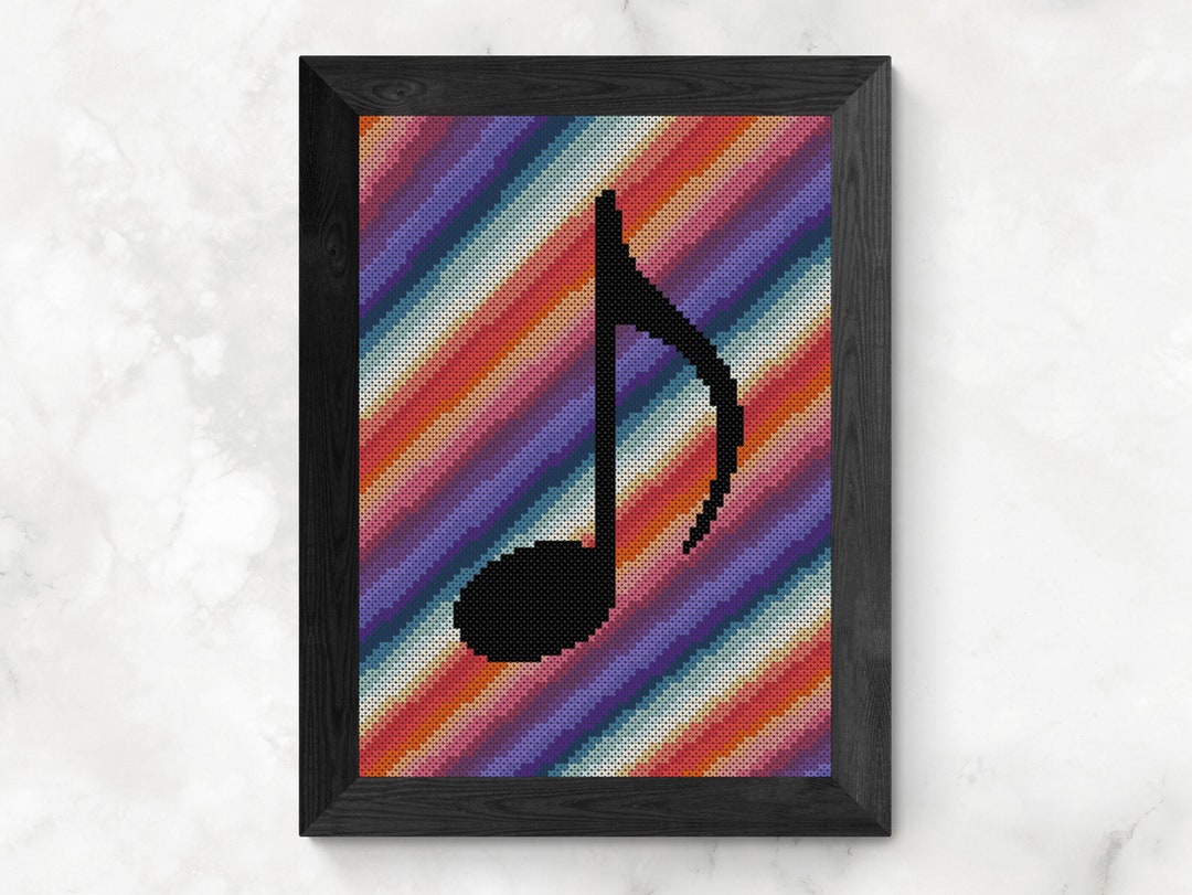 Eighth Note Cross Stitch Pattern Download - Etsy