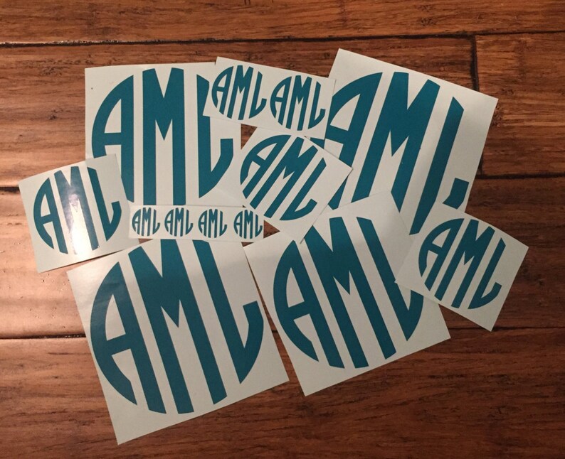 Bulk Set of Monograms 13 Monogram Set Monogram Sticker Set Etsy