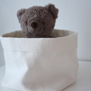 Linen basket, fabric storage basket, linen bin, fabric bin